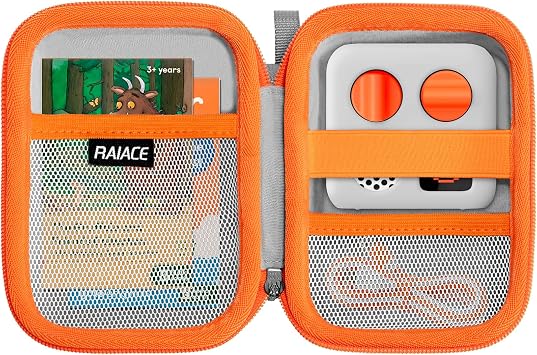 RAIACE Hard Storage Case Compatible Yoto Mini Audio Player, With Mesh Pocket for Cards, Cables and Accessories. Case Only - Gray