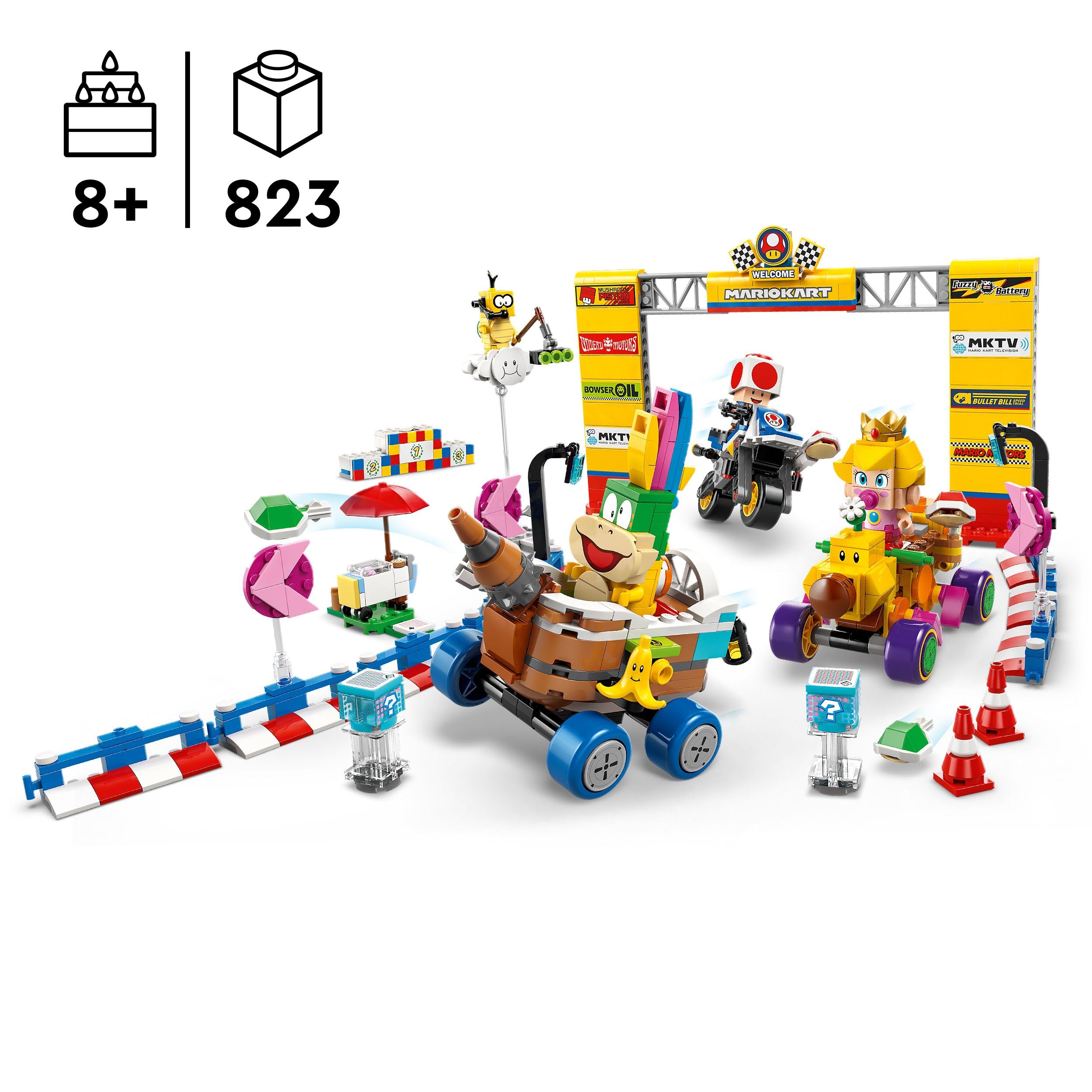 LEGO Super Mario: Mario Kart, Baby Peach & Grand Prix Building Toy Set - Image 2