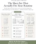 Lane Linen Queen Feuilles ajustées 100% Coton biologique & 2 Carcasses d'oreillers - Blanc GOTS Certifié, 2 Oreillers, Lavable à la machine, Coffre-fort de lavage à froid, doux & Tissu respirant, naturel, Chambre primaire