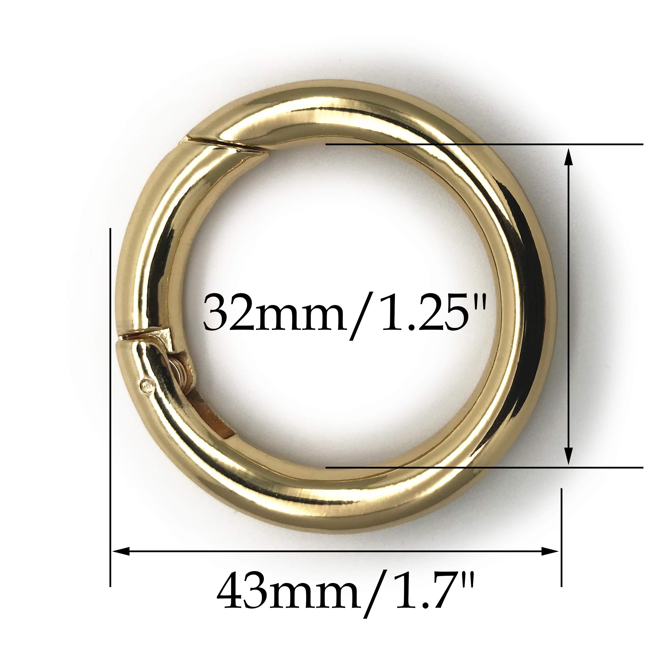 10Pcs Gold Spring O Rings - 1 Inch Keychain Clips, Snap Hooks For Bag, Purse, Keys & DIY Crafts - View #4