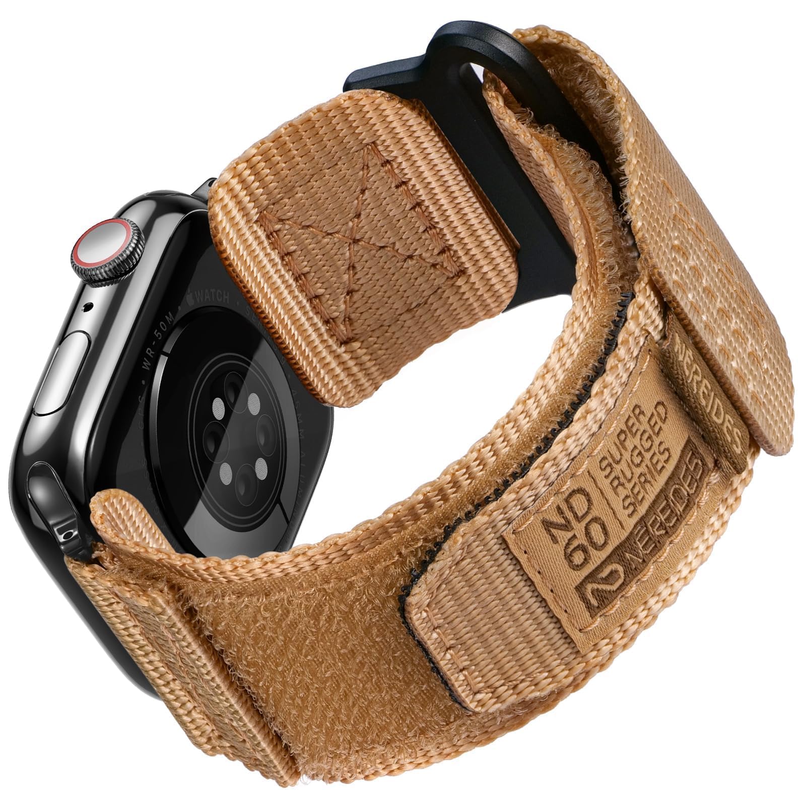 Nereides Rugged Nylon Band Compatible with Apple Watch Ultra 4/3/2/1 (49mm), Series 12/11/10/9/8/7/6/5/4 & SE3/SE2/SE (46mm 45mm 44mm), Tactical Sports Strap for Men (L, Army Green) — Amazon image 32