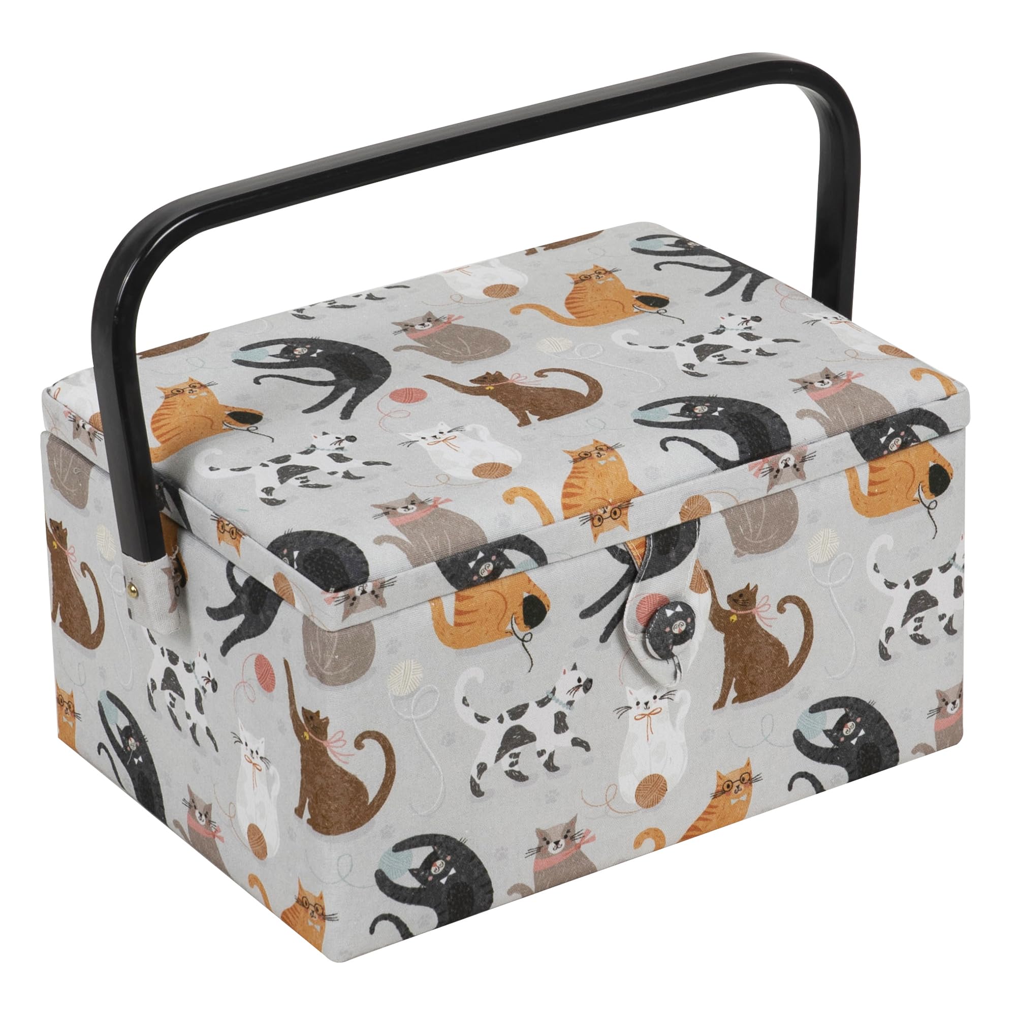 Hobby Gift Caja de almacenamiento mediana para costura, 18,5 x 25,5 x 14,5 cm, gatos