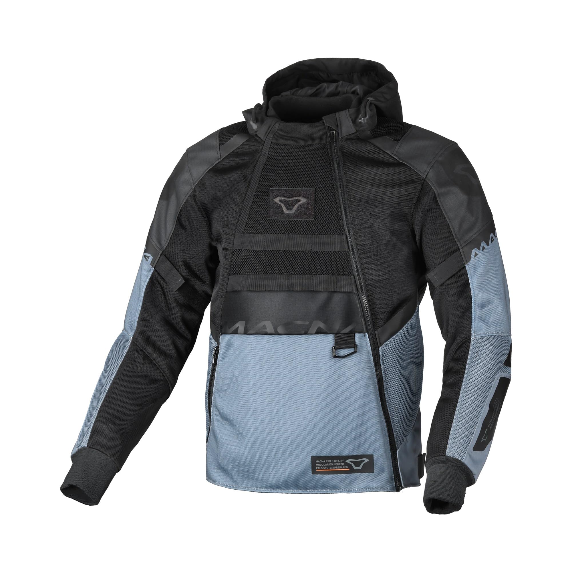 Macna Men's Black/Grey Rebelite Motorcycle Textile Jacket