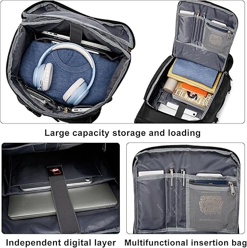 Miniatura 3 de Asenlin Mochila de viaje para mujeres y hombres, mochila de transporte extra grande de 40L, Negro -, Mochilas de viaje