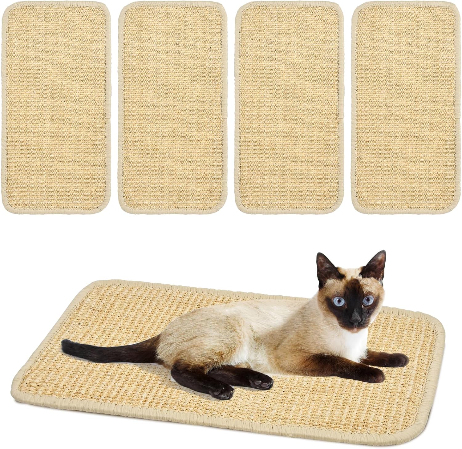 Aemygo 5 Pcs Cat Scratcher Mat, 15.7X 8 Inch Sisal Cat