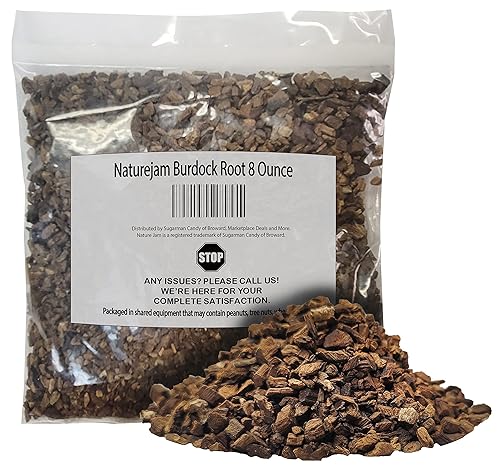 Naturejam Raíz de bardana 8 onzas cortadas y tamizadas, 100% naturales de México, también conocido como Género Arctium Herbs