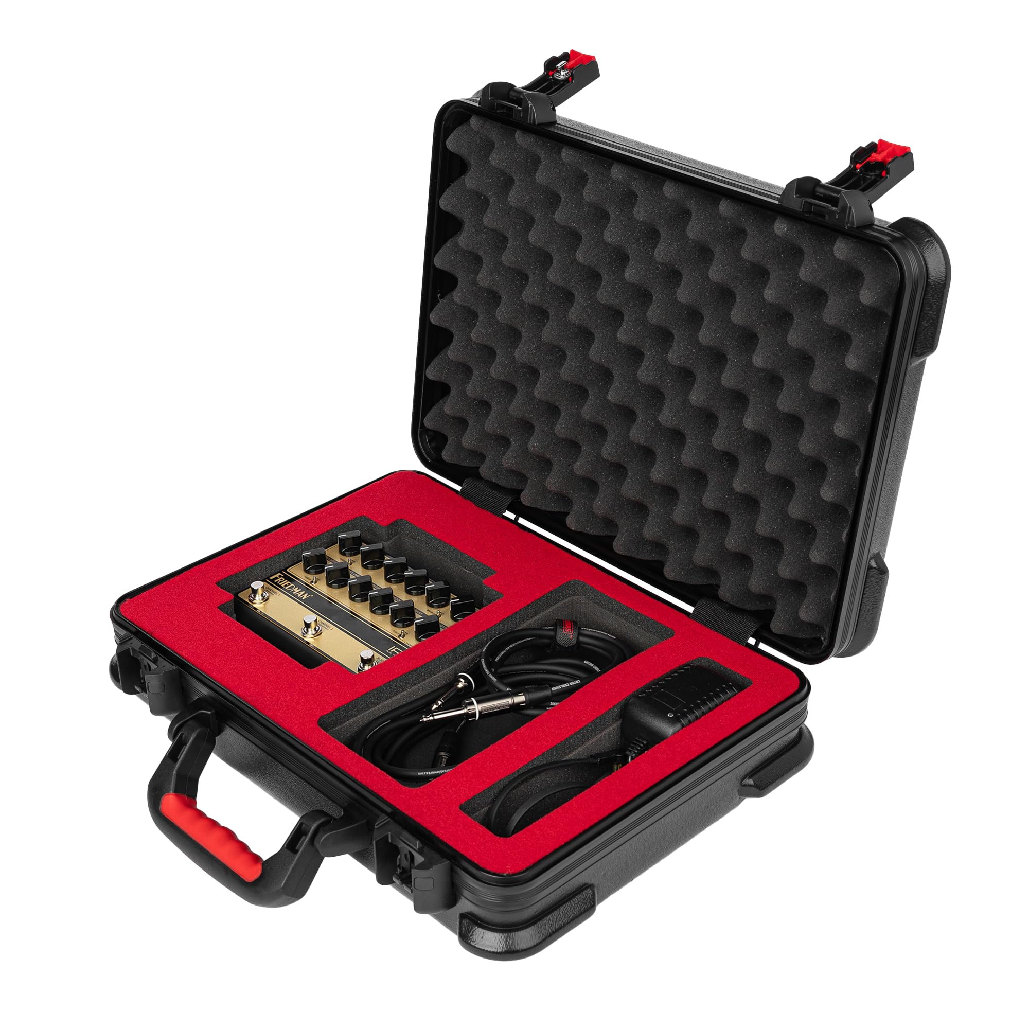 GATOR CASES Estuche Frequent Flyer Series para modelador de amplificador compacto con interior configurable y cierres homologados por la TSA