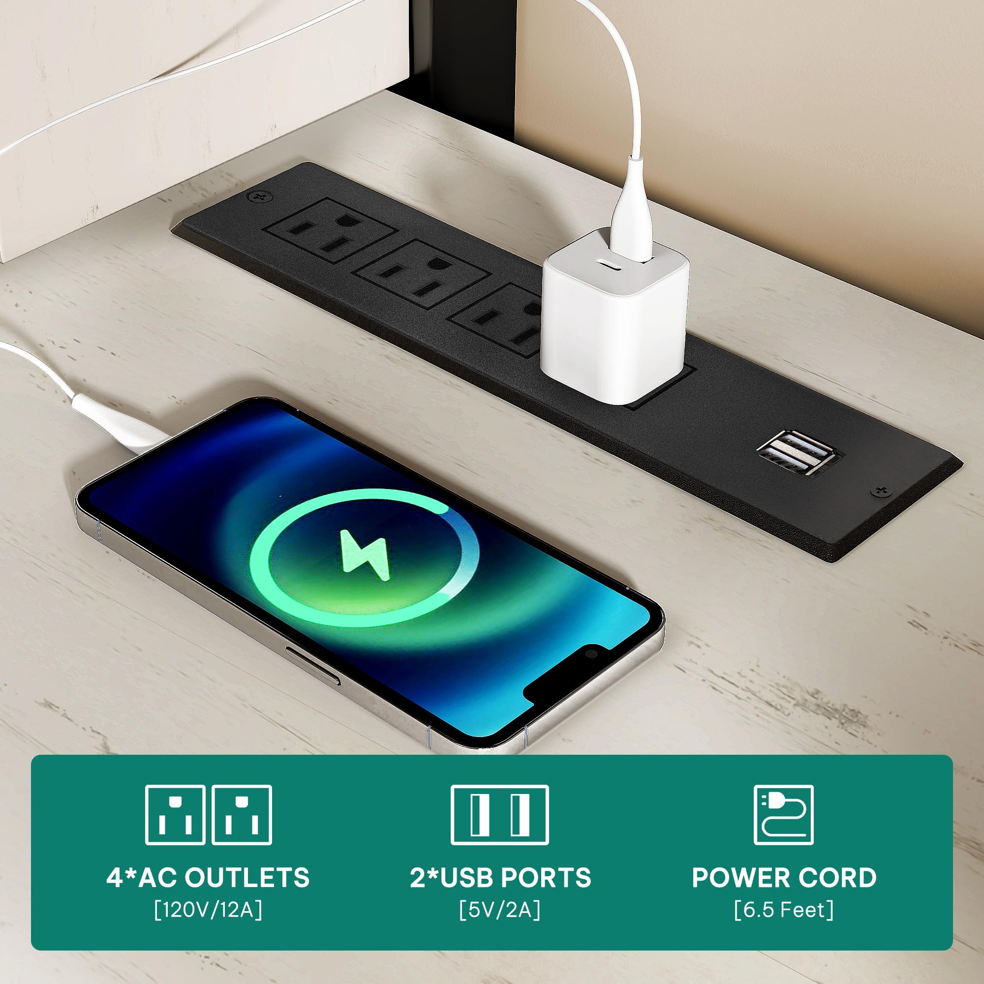 YITAHOME Farmhouse TV Stand for 75/70 Inch TV Entertainment Center with TV Mount, LED TV Stand for Living Room with Storage & Power Outlets, Walnut & Warm White