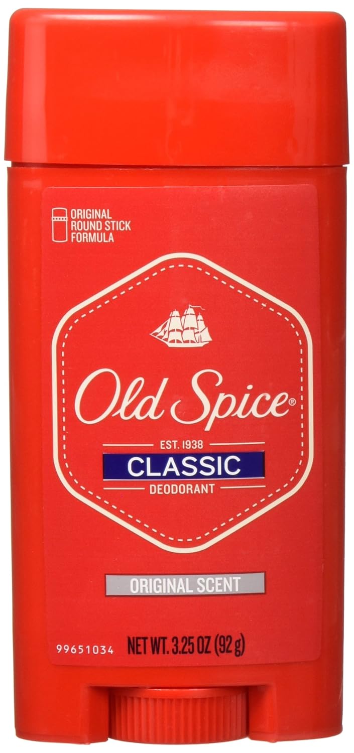 Old Spice Classic Deodorant Stick, Original 3.25 oz (Pack of 3) (38970)
