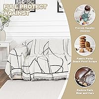 Vista 4 de MEETSKY Funda de sofá para sofá de cojines, protector de muebles de sofá, fundas de sofá de chenilla, fundas de sofá seccional para mascotas, funda