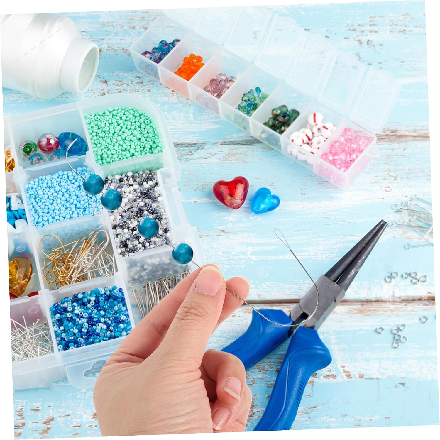 CORHAD 6Pcs Bead Threaders Multi Use Curved Needles for Jewelry Making Crafting and Beading Projects Easy to Use Durable Beading Tools for Stringing Beads