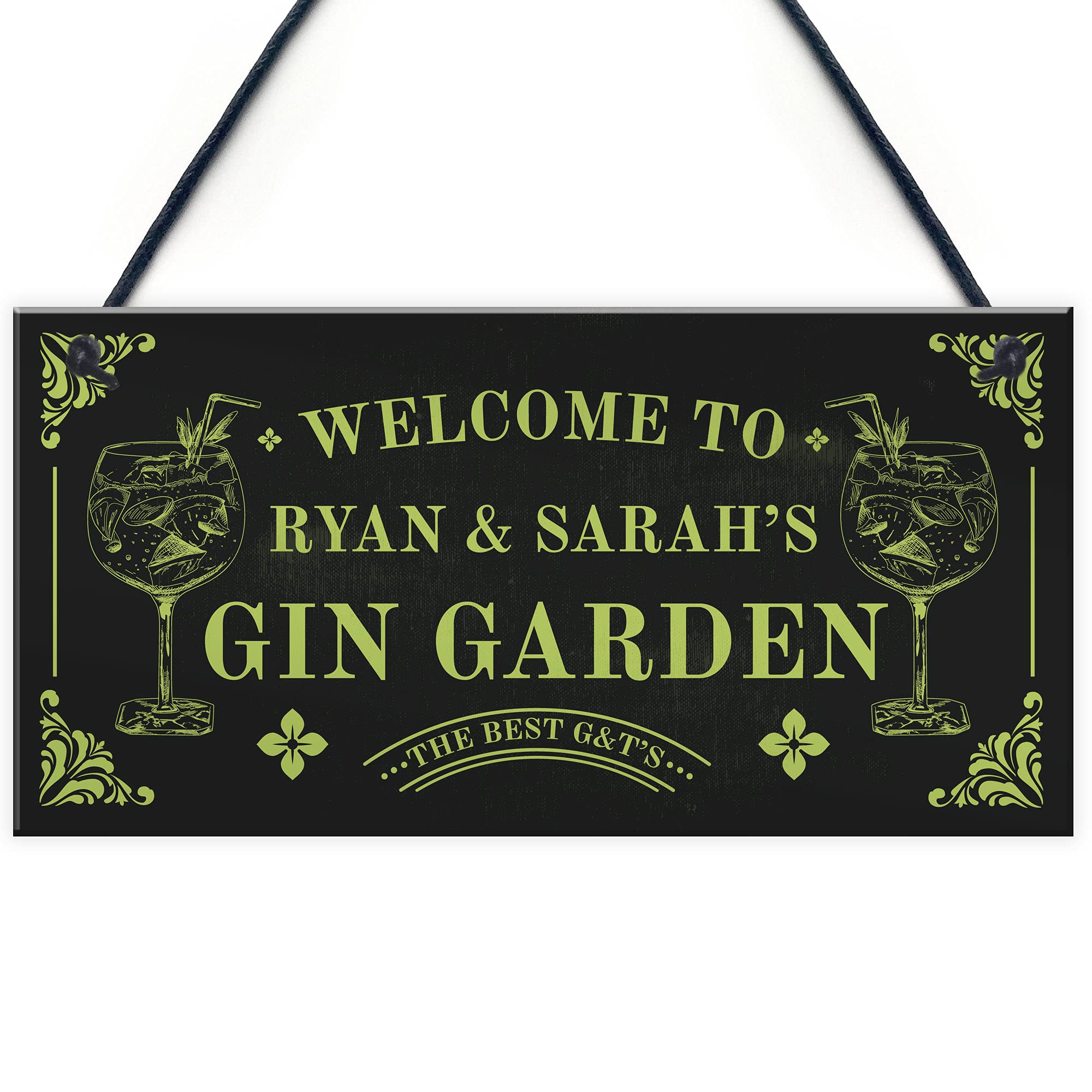 Gin Garden Sign Personalised Home Bar Decor Gift Welcome Sign Gin Alcohol Gift