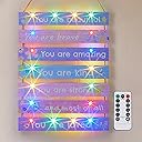 FIOBEE Girls Room Décor for Teen Girls Boys with LED Light Wall Decor for Bedroom Motivational Inspirational Wall Art Girl Room Decoration for Kids Studyroom, 8 Kinds of Lights, Purple Butterfly