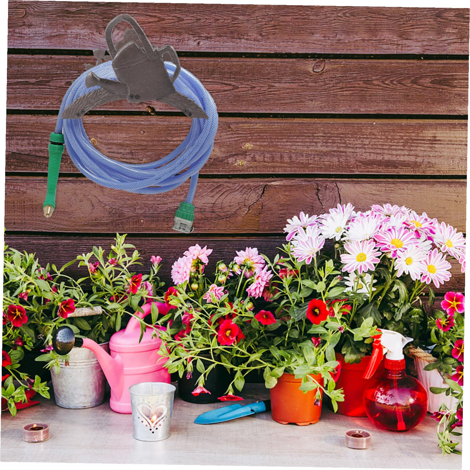 Support Mural pour Tuyau D'arrosage en Fonte, Crochet de Jardin