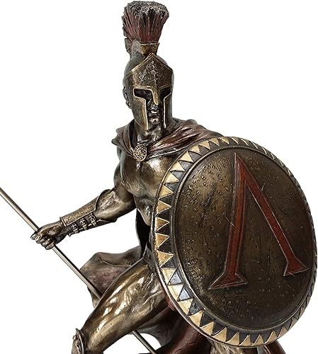 Miniatura 3 de UNICORN STUDIO Estatua del rey militar griego Leonidas con acabado en bronce