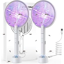 PALONE Electric Fly Swatter 4000V, 2 in 1 Bug Zapper Racket Indoor Outdoor