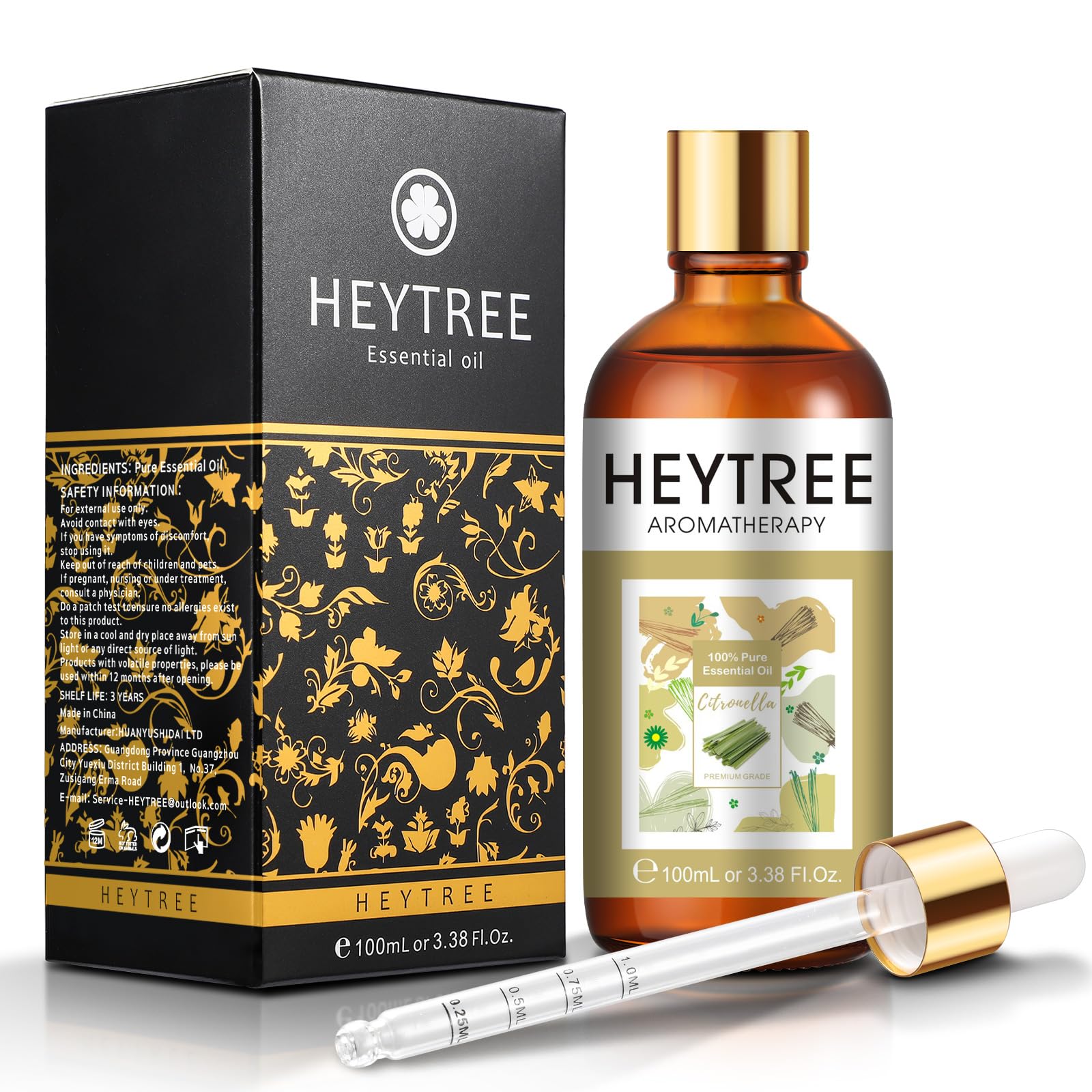 Citronella Essential Oil 100ml - Pure Undiluted Premium Grade,for Diffuser,Candles Making Outdoor Garden Spray -Drive Buzzing Beasties-Refreshing and Crisp Aroma for Outdoor Use