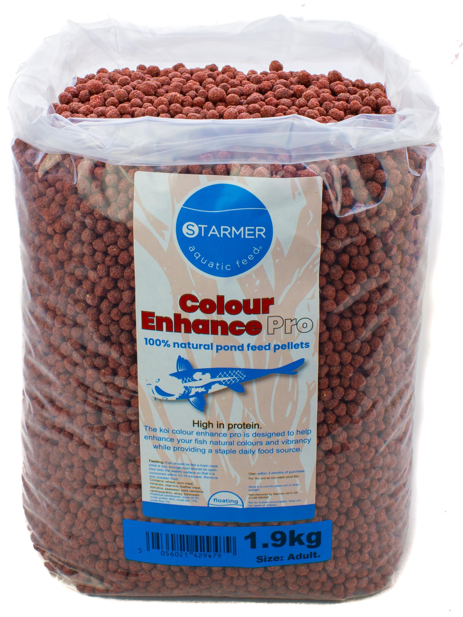 starmerbaits (COLOUR ENHANCE PRO) pond feed pellets (adult) 1.9kg