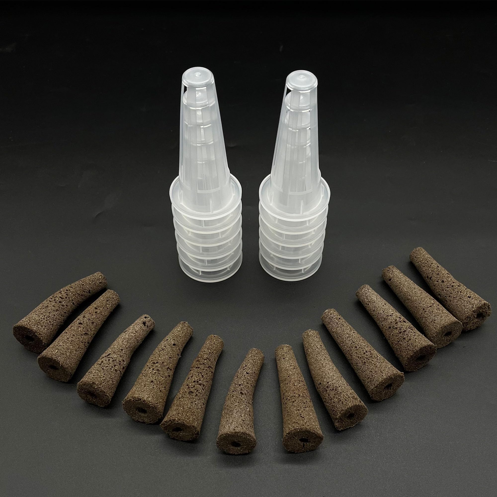 Kit per Coltivare Qualsiasi Cosa per la Coltura Idroponica Kit di Baccelli di Semi per Aerogarden Tappi per Piante in Lana di Roccia Idroponica (Lungo (Blocco da piantare + Cesto) 24)