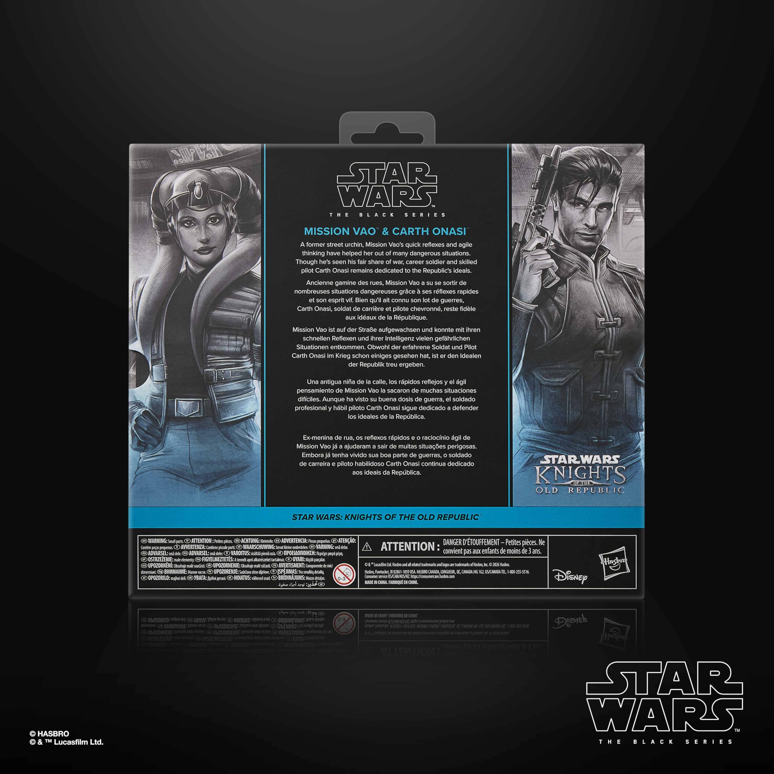 Star Wars The Black Series, Mission Vao y Carth Onasi, Knights of The Old Republic, Pack Doble de Figuras Premium coleccionables de 15 cm