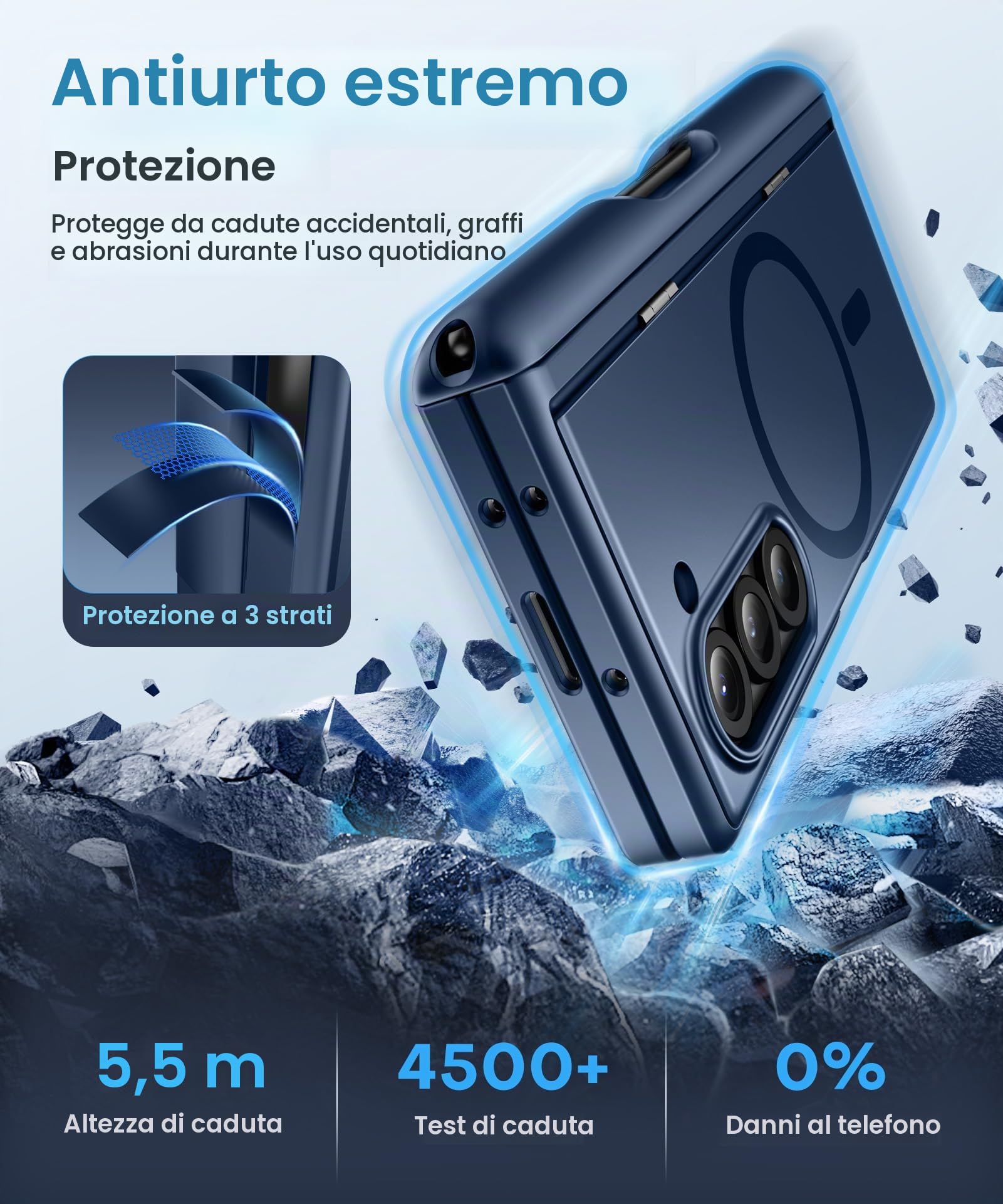 BERFY Custodia per Z Fold 6 con pellicola protettiva per lo schermo della privacy, compatibile con MagSafe] [Anti Spy] Portapenne S integrato e cavalletto, custodia antiurto integrale per Samsung