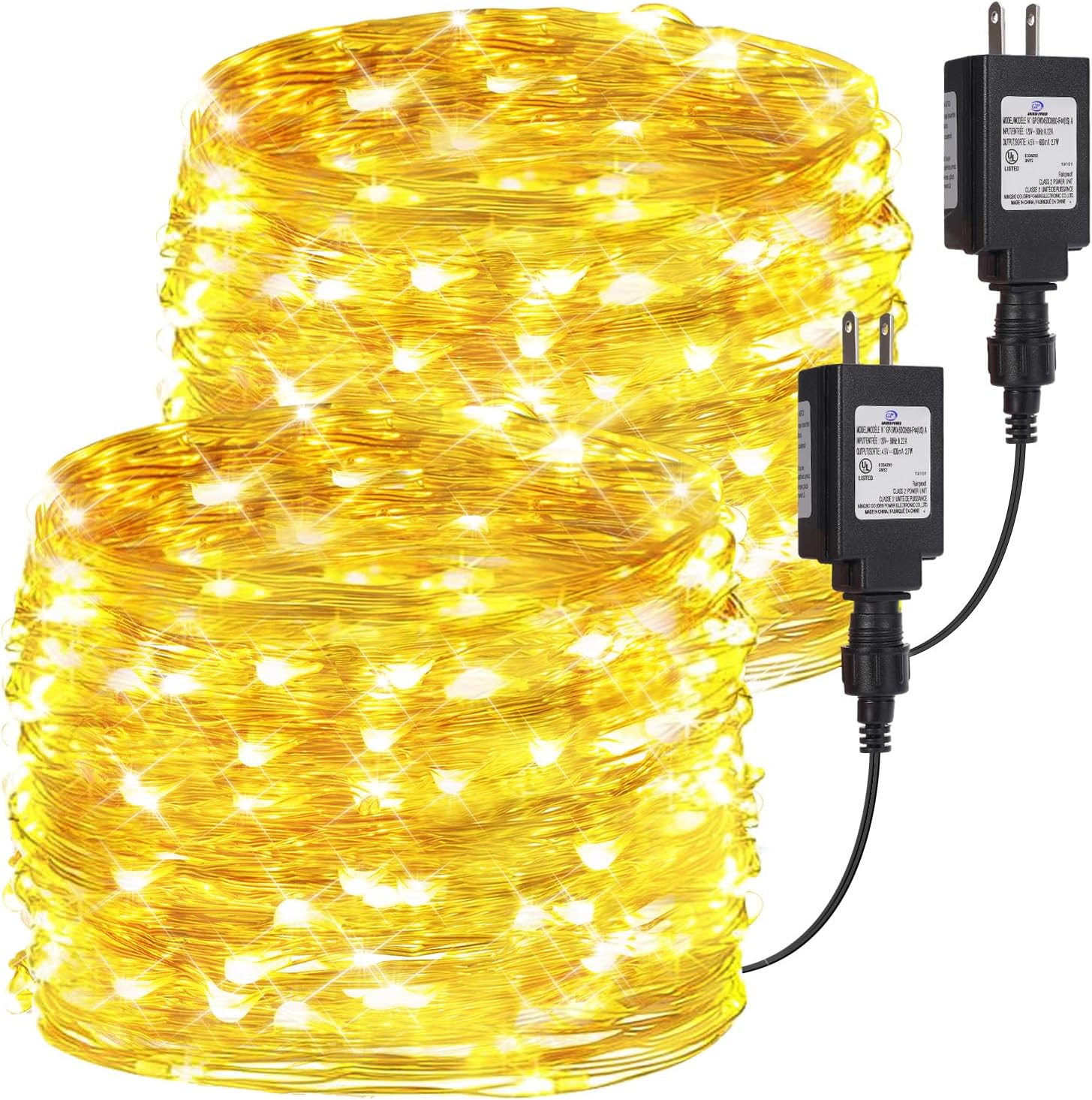 2 Pack Fairy Lights Plug in, 33ft 100 LED Fairy String Light Waterproof Copper Wire Warm White Twinkle Light Starry Lights for Wedding Indoor Outdoor Christmas Patio Garden Decoration(Warm White) 2 Pack Fairy Lights Plug in, 33ft 100 LED Fairy String Light Waterproof Copper Wire Warm White Twinkle Light Starry Lights for Wedding Indoor Outdoor Christmas Patio Garden Decoration(Warm White)