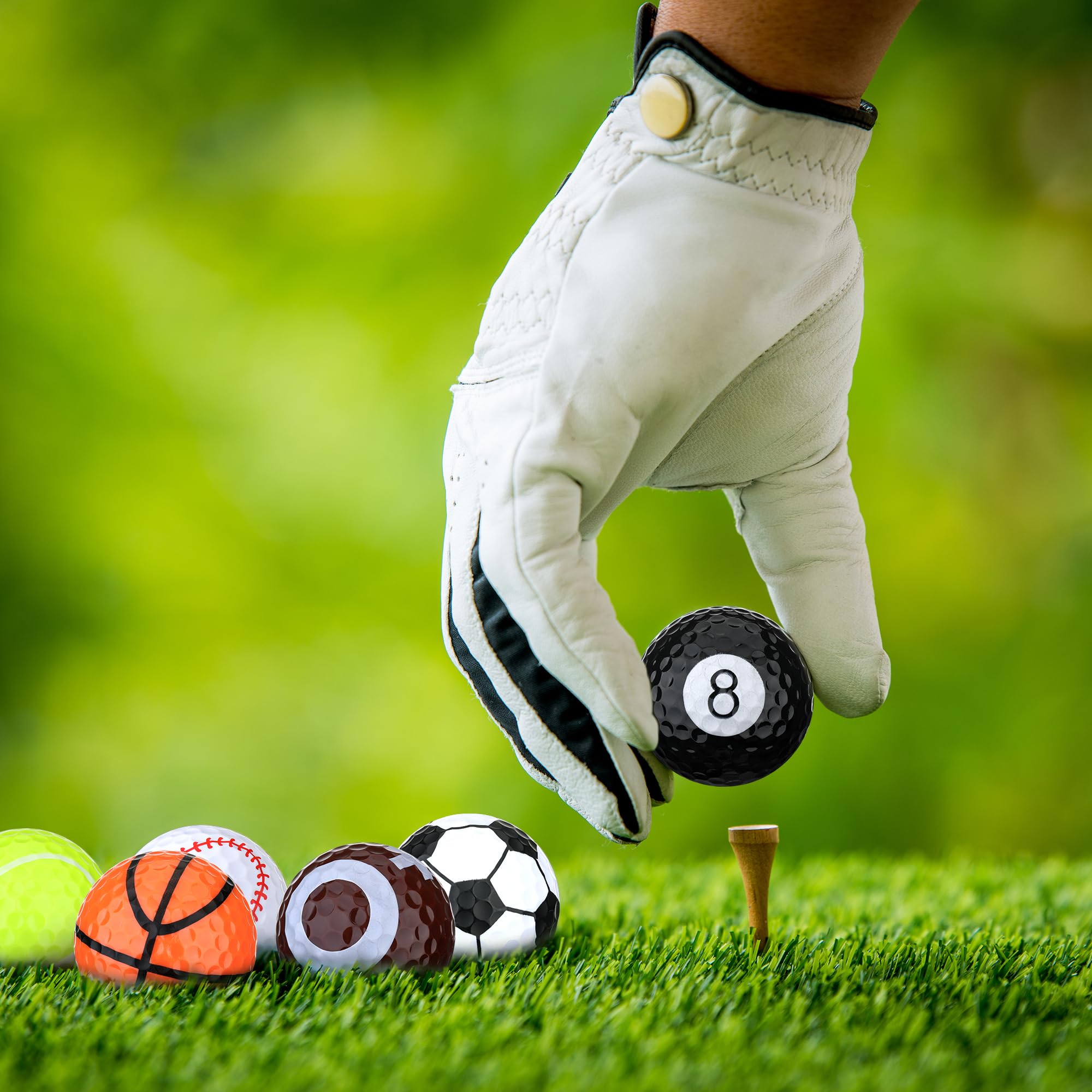 Bolas de Golf Divertidas con Cubierta de Resina y Núcleo de Goma, Regalos para Golfistas