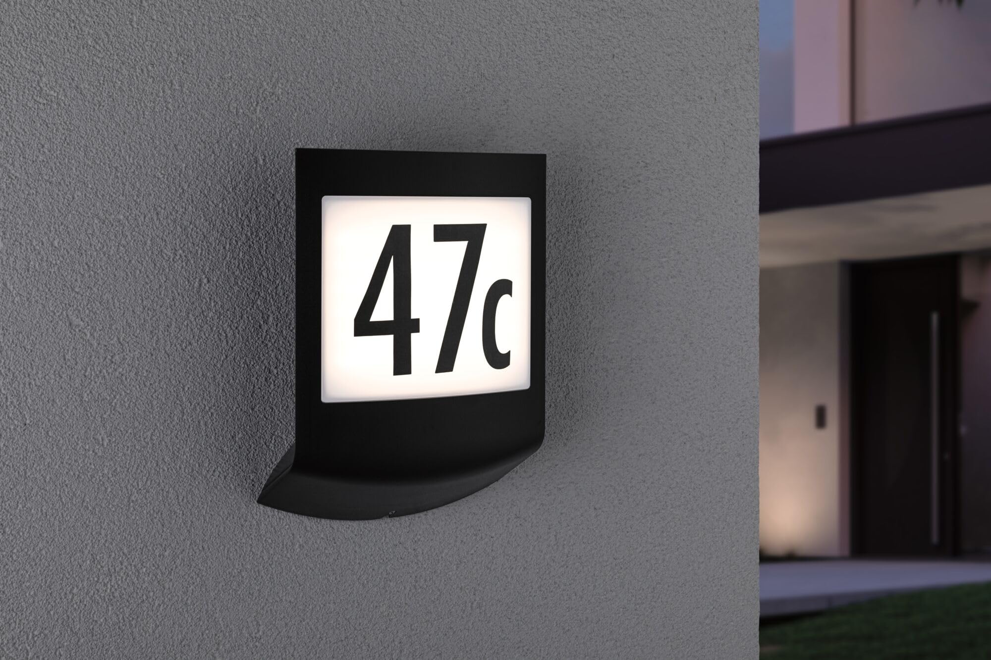 Paulmann 94509 LED outdoor luminaire Smart Home Zigbee house number luminaire Padea IP44 dusk/motion sensor Tunable Warm 10W outdoor 2200-3000K - Image 4