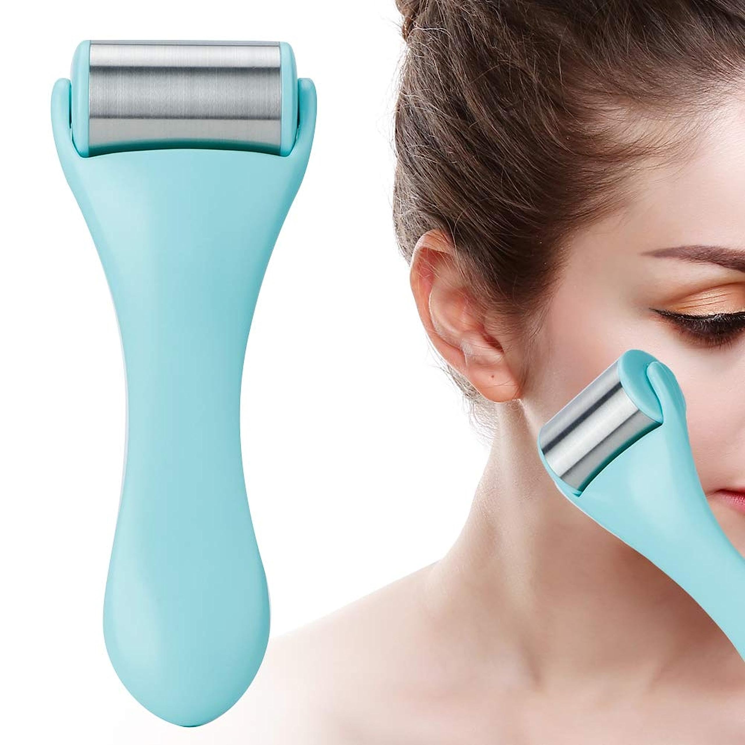 Veentus Ice Roller Massager for Face Cooling Neck Skin Tightening Roller Brighten Complexion and Reduce Anti- Wrinkles Facial Skin Lifting, Under Eye Puffiness Massager