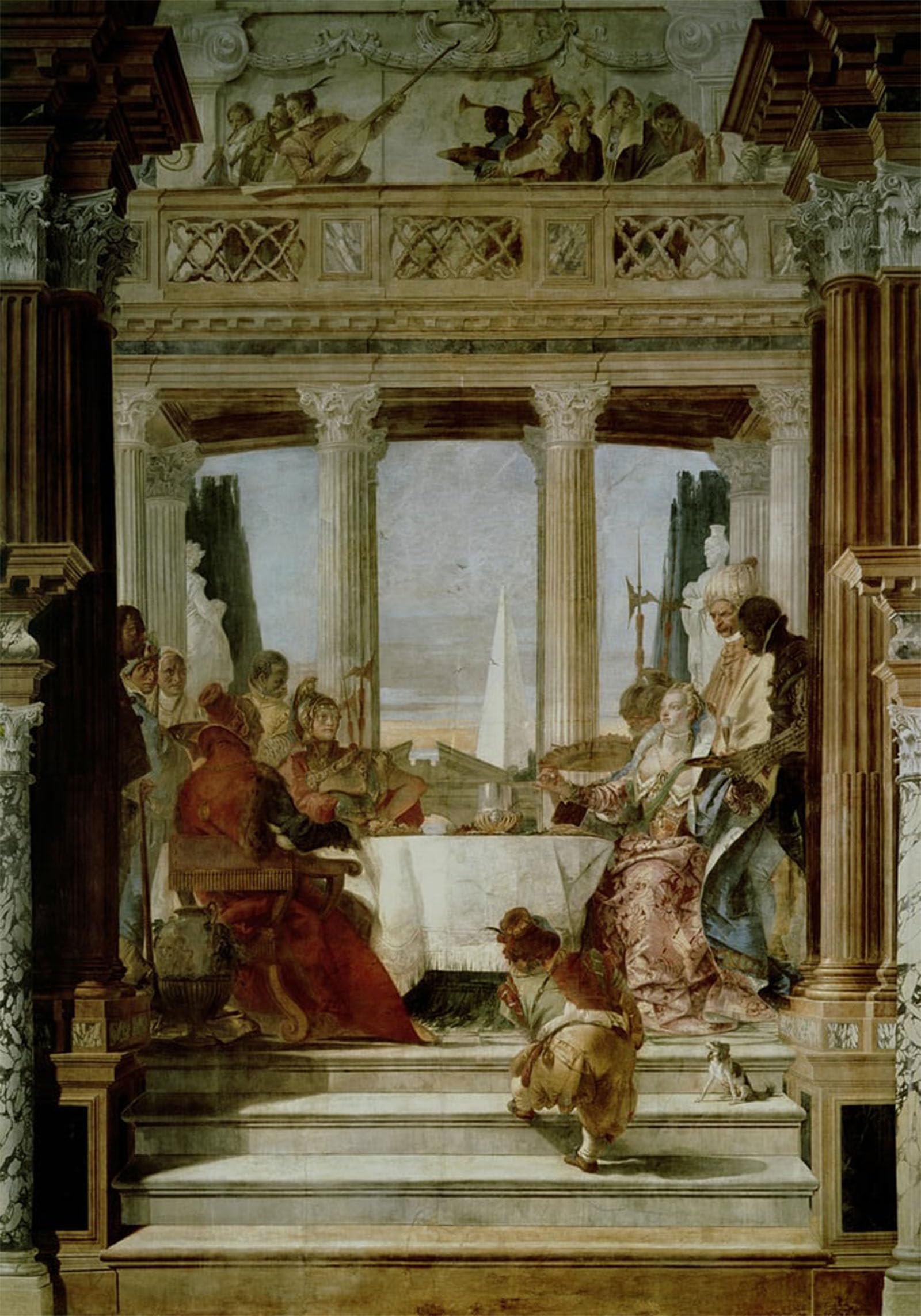 SERENDIPITP Vintage Wall Art Canvas Nordic Poster Canvas Print Picture Cleopatra's Banquet by Battista Tiepolo Wall Art Poster for Home Decor 60x90cm