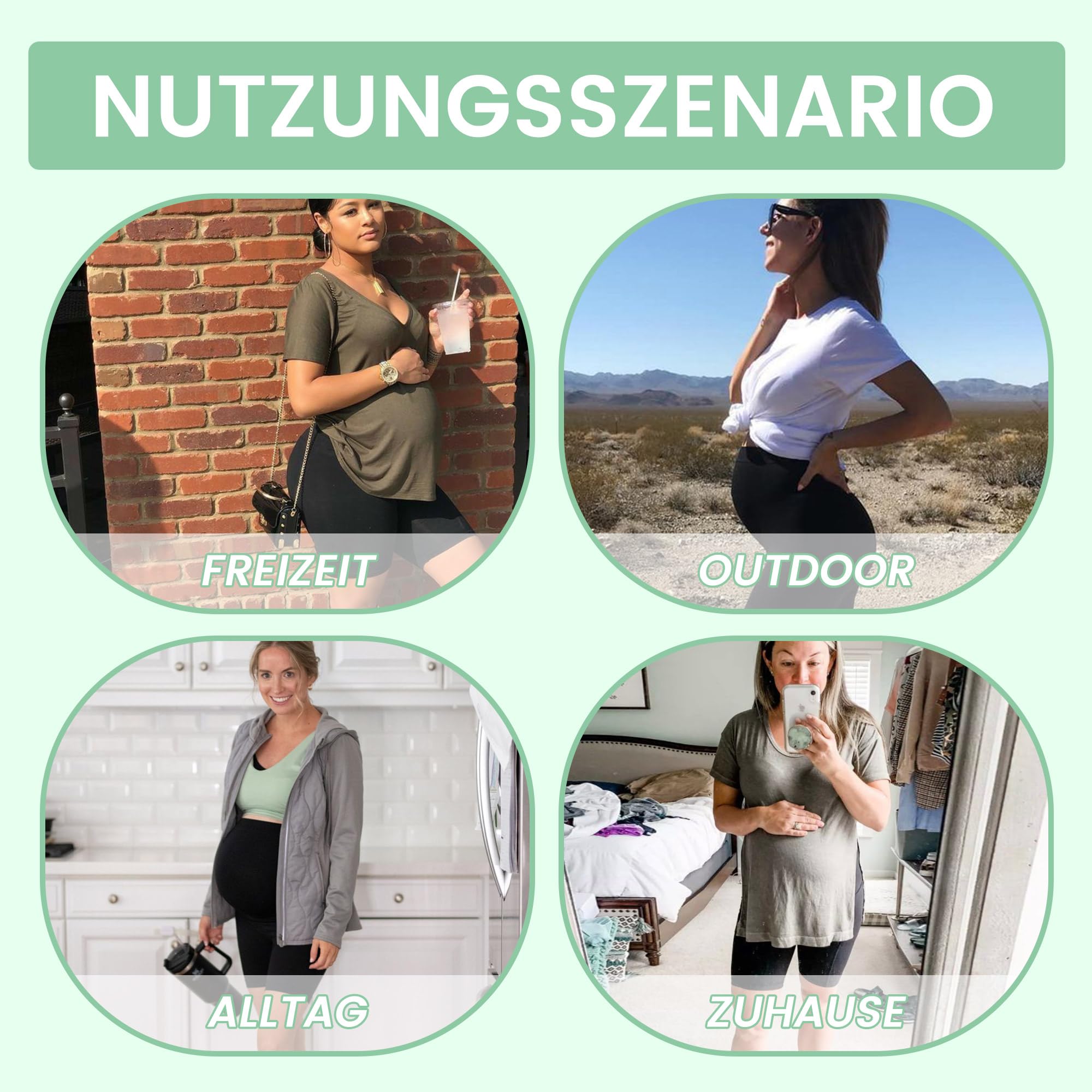 DDOBB Leggings de maternidad para mujer con bolsillos, cintura alta, opacos, suaves, elásticos, ropa de maternidad, hogar, yoga, deporte