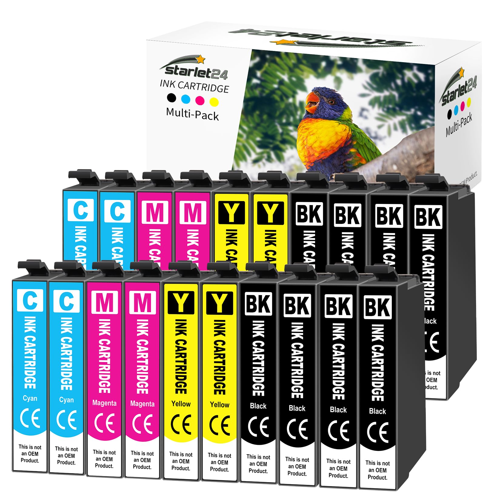 Starlet24 20x cartucce 502XL compatibili con Epson 502XL 502 XL Multipack per Expression Home XP-5100 XP-5105 XP-5150 XP-5155 Workforce WF-2860 WF-2865 WF-2880 WF-2885