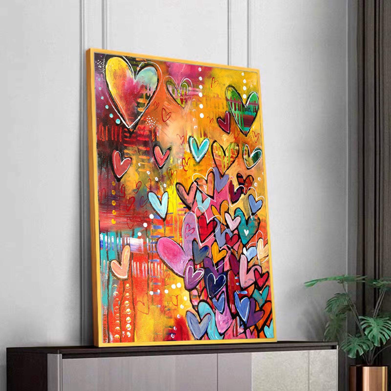 Imágenes artísticas de pared de corazones llenos de amor y color dsdsgog 50x70 8