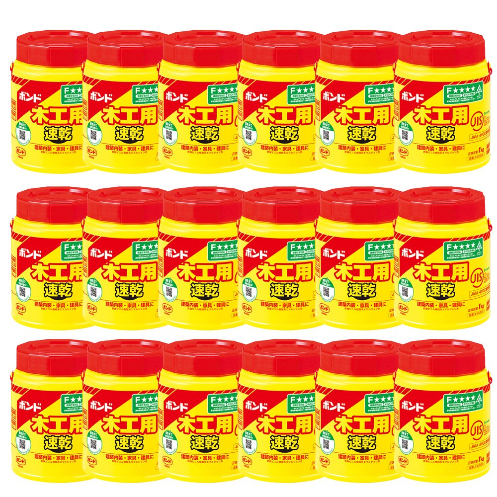 Amazon | コニシ ボンド 木工用速乾(ポリ缶) 1kg 18缶入り #40302