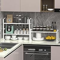Vista 15 de Expandable Shelf for Cabinet Organizer Adjustable Stackable Spice Rack at Kitchen and Bathroom More, Counter Countertop Cupboard Organization Pantry