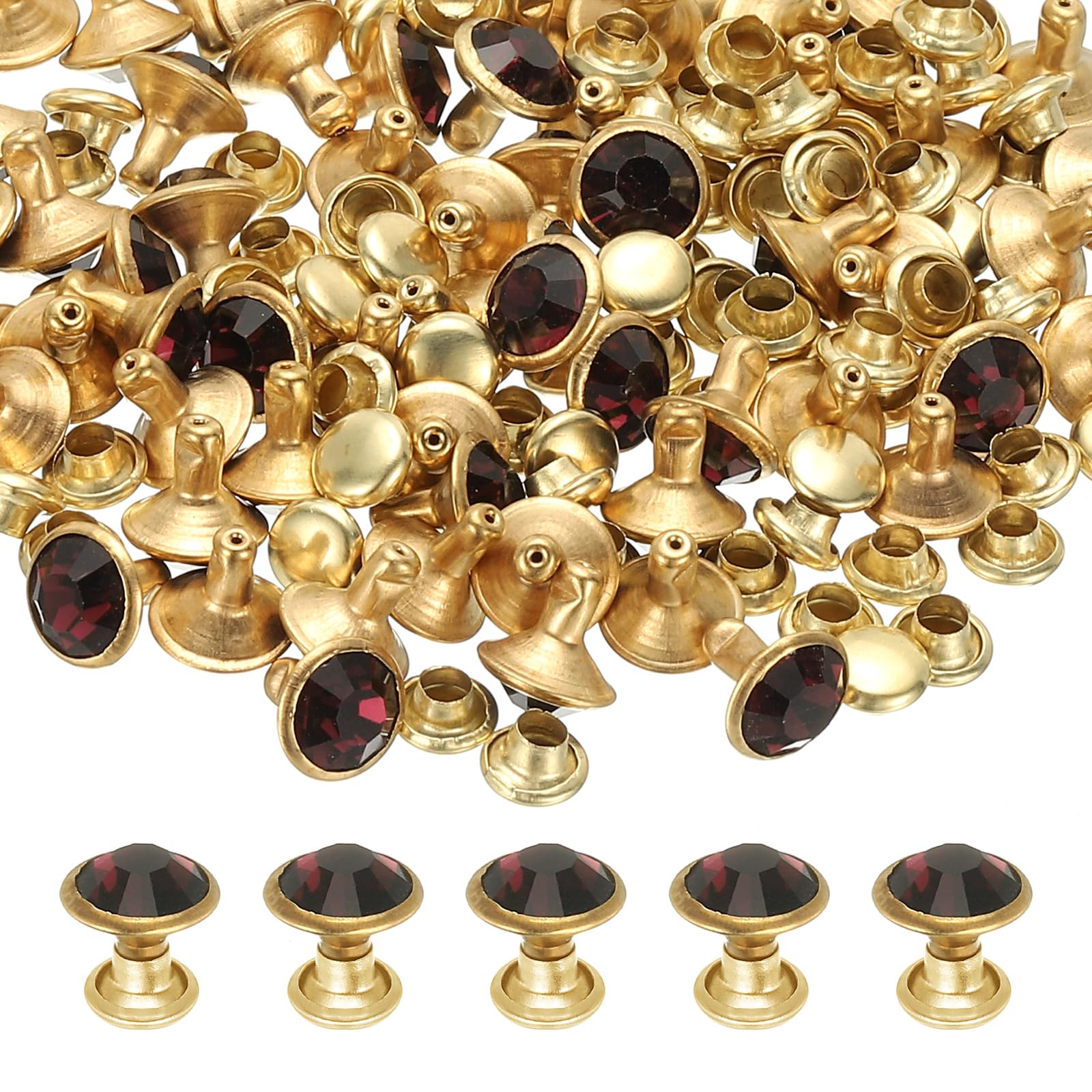 Rivets en cuir 8mm à double caps pour renforcer et décorer les ceintures et sacs