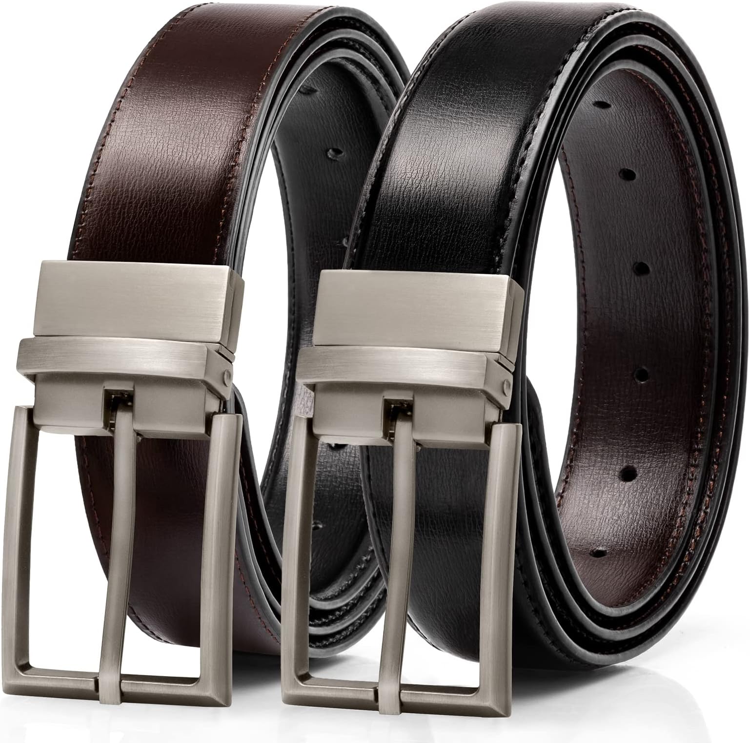 Reversible Mens Leather Ratchet Designer Belt