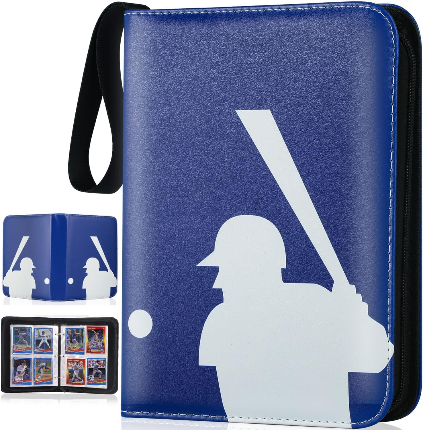 Card Binder 4 Pocket , Trading Card Binder with Sleeves, Baseball Card