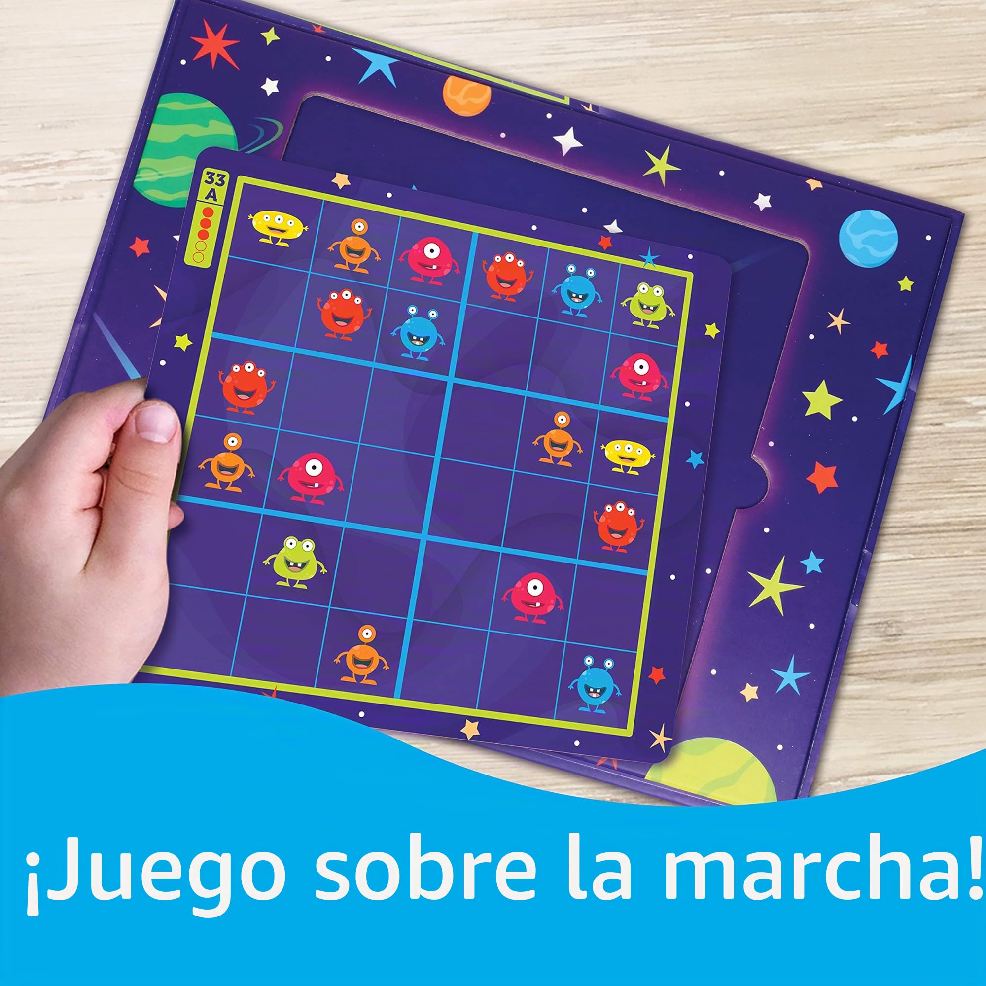 Learning Resources Sudoku Espacial Magnético – Juego Educativo de Lógica y Matemáticas – Desde 4 Años – 72 Fichas – Portátil para Casa y Aula