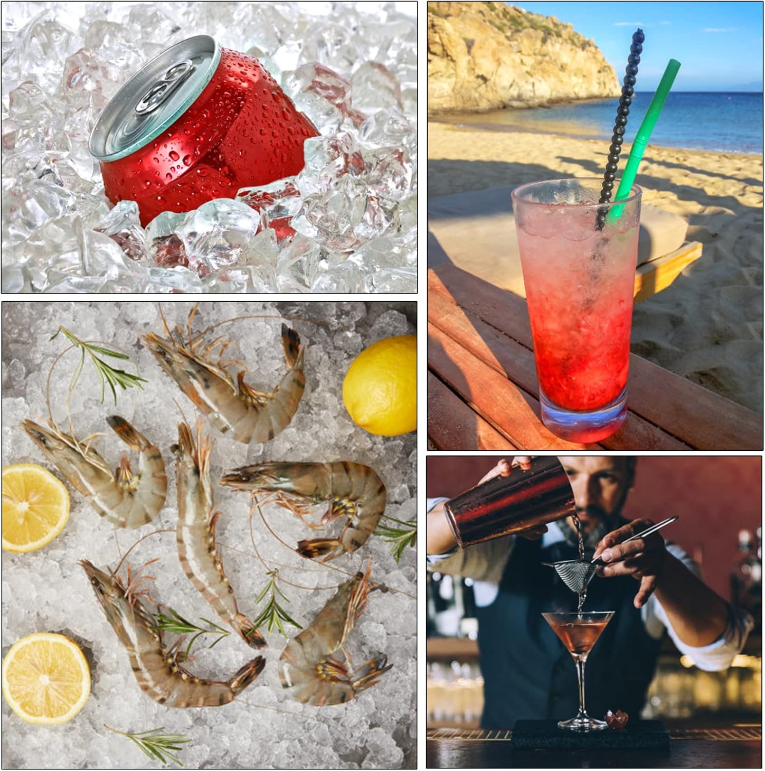 Portable Ice Crusher, Hand Crank Ice Shaver Machine with Smoothie Cup, Stainless Steel Ice Blade, Food Grade ABS Material, Manual Ice Shaver for Cold Drink, Fruit Smoothie