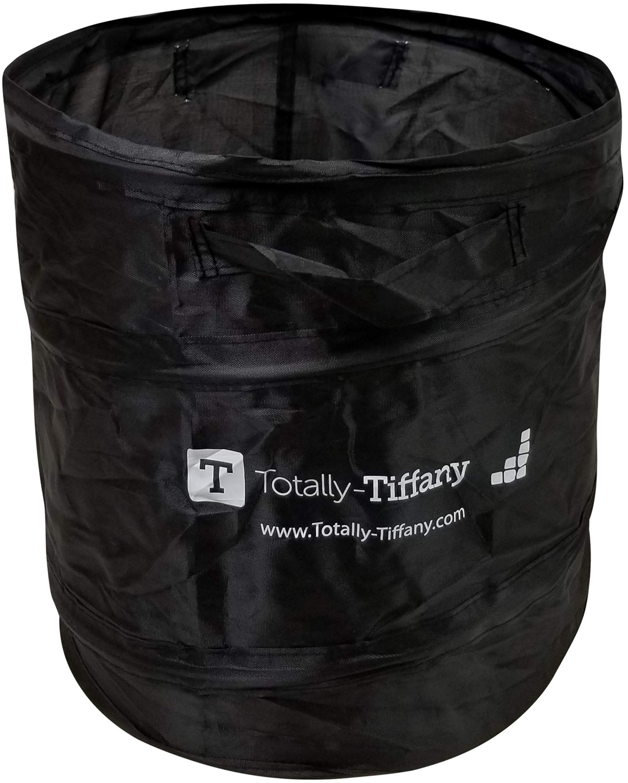 Totally-TiffanyPOPC-001 Totally Tiffany-12 Pop Up Trash Can-Black