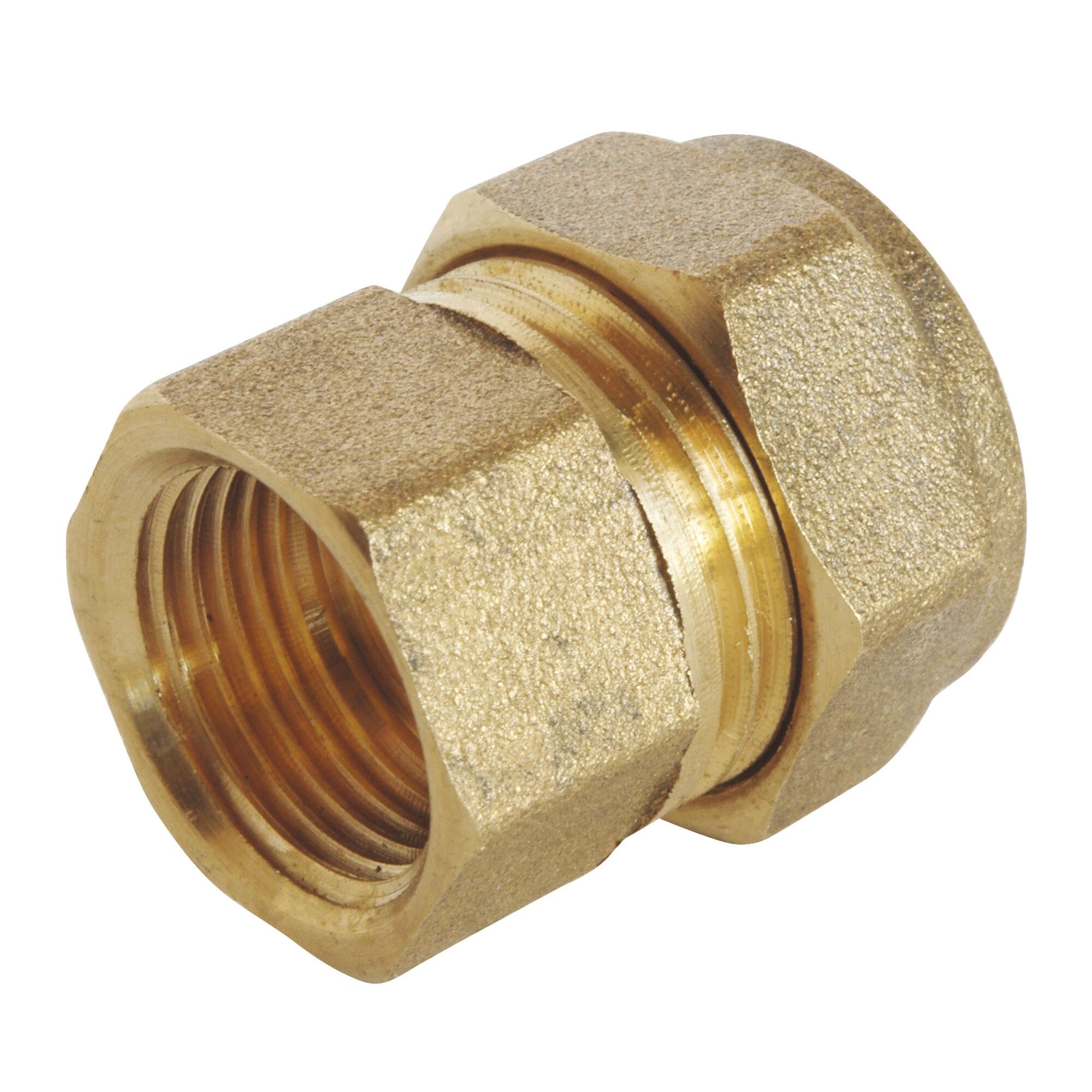 SOMATHERM FOR YOU, Raccord à compression laiton femelle 15/​21 pour tube cuivre Ø14 - Idéal pour plomberie, réseaux d'eau sanitaire et chauffage - Étanchéité filet ou joint plat