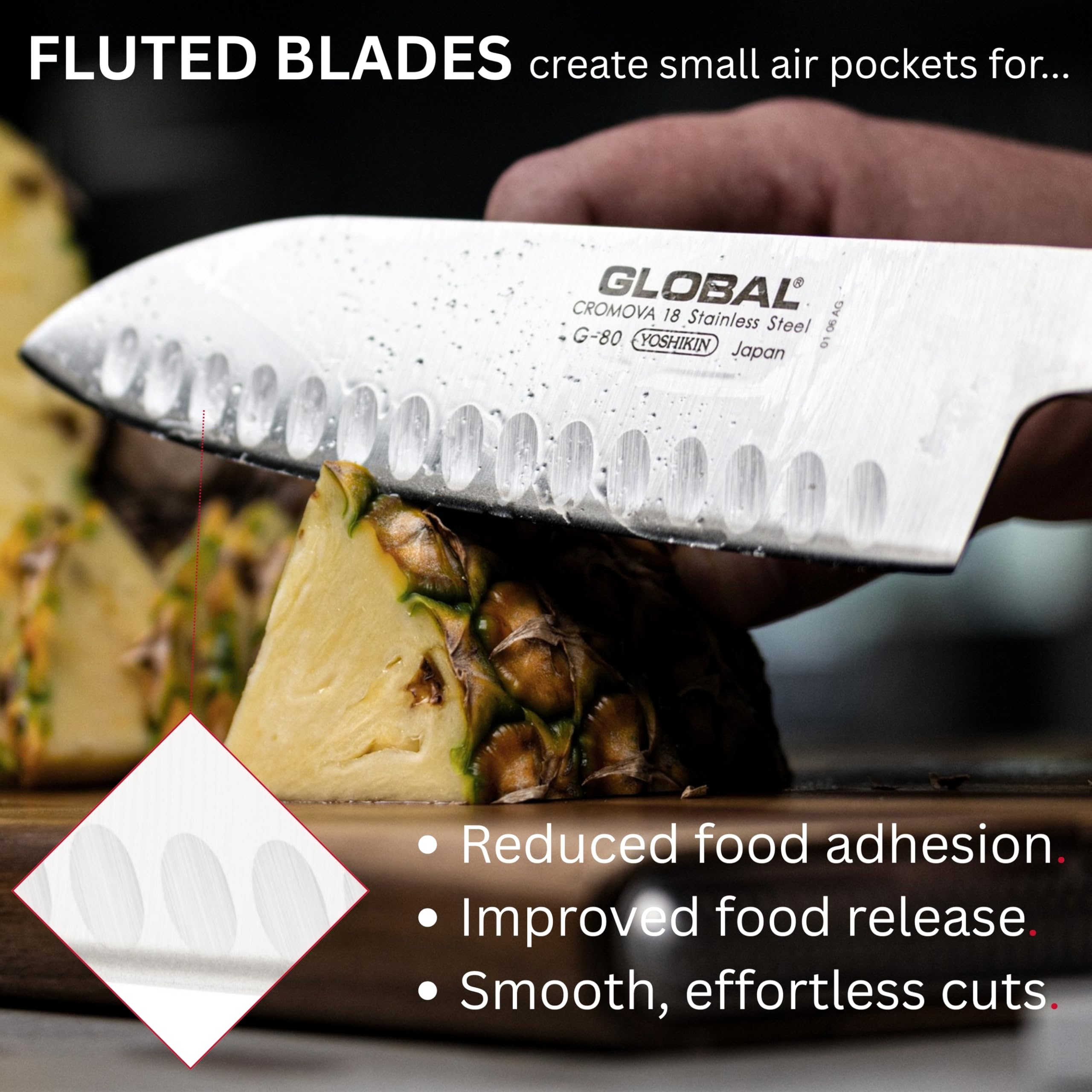 GlGlobal- G81 ( vecchio codice: G56) Vegetable-Fluted-knife (cm.18)