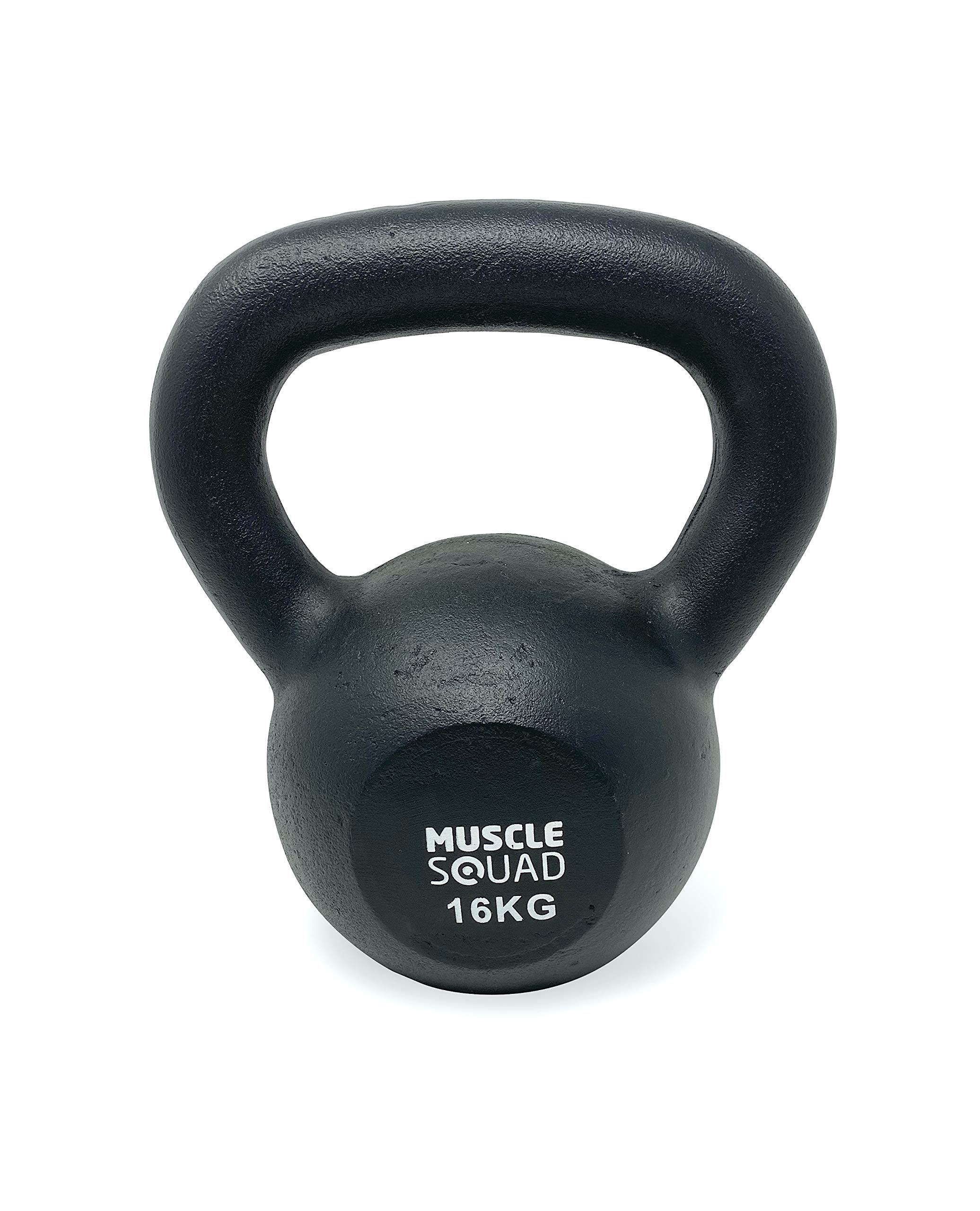 MuscleSquadCast Iron Kettlebells Single or Set- Value Kettlebell Weights from 2kg – 20kg - Kettlebell Weights Workout Equipment For Home Or Gym Use