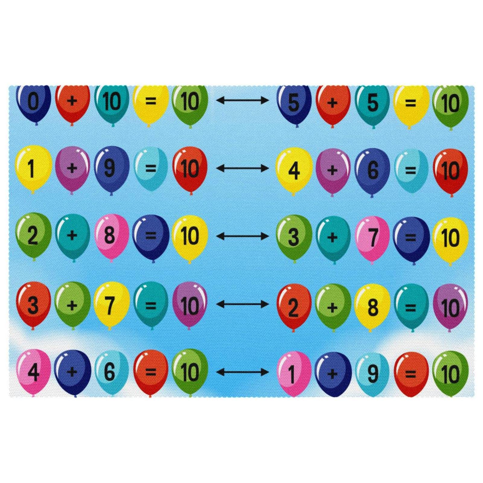 Set de table Math Addition résistant à la chaleur et antidérapant pour enfants