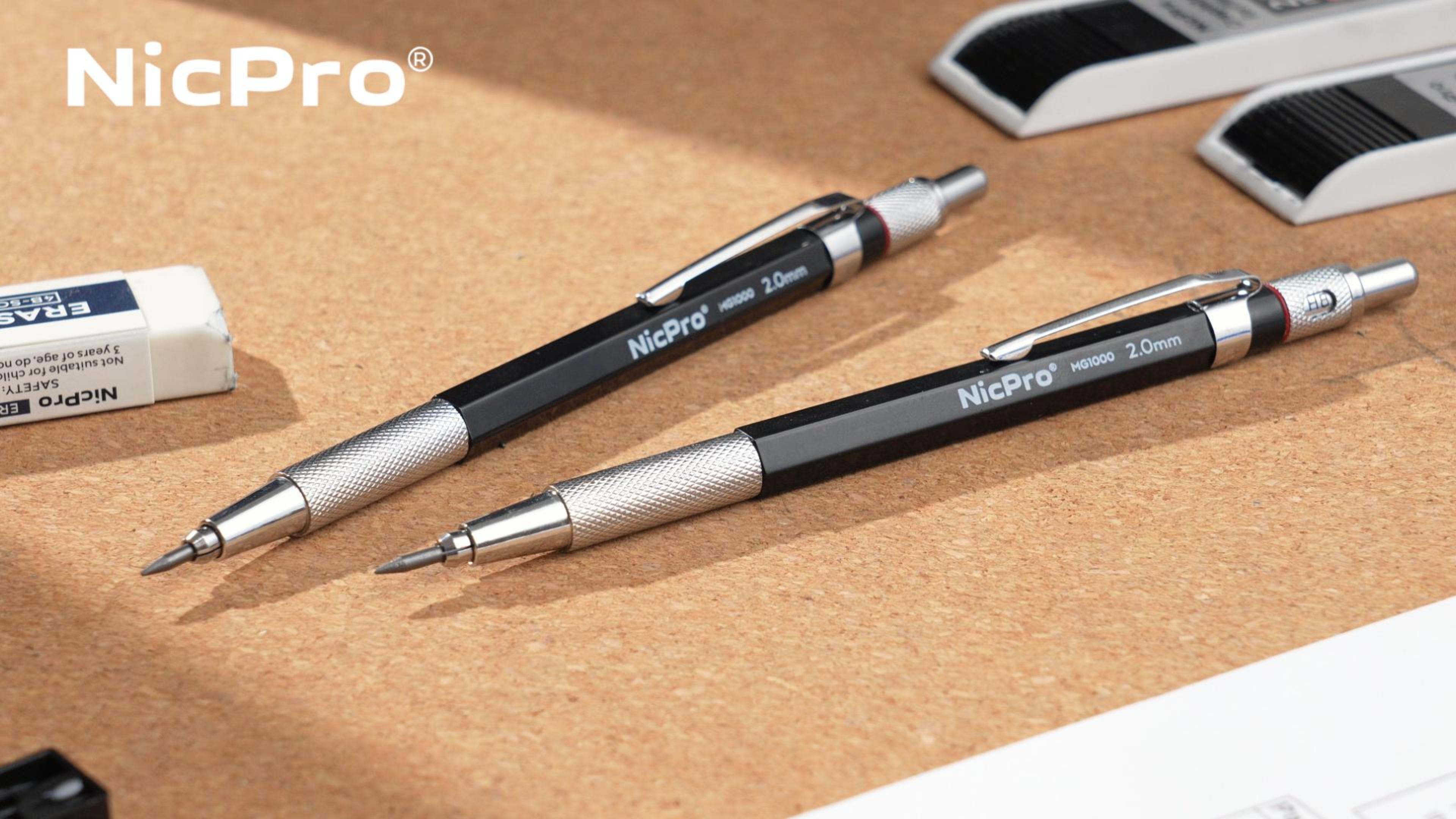 Amazon.com : Nicpro 2.0 mm Mechanical Pencil Set, Artist Metal