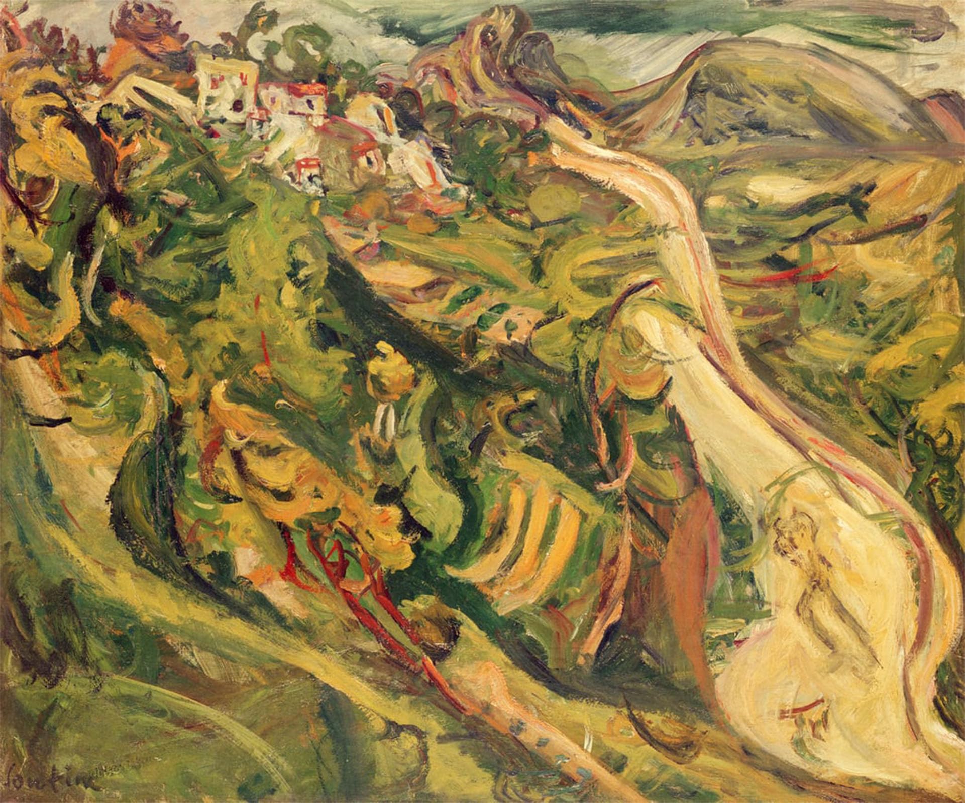SERENDIPITP Aesthetic Poster Photo Wall Print Retro Picture Landscape the Road by Chaim Soutine Modern Wall Artwork for Home Decor 60x90cm