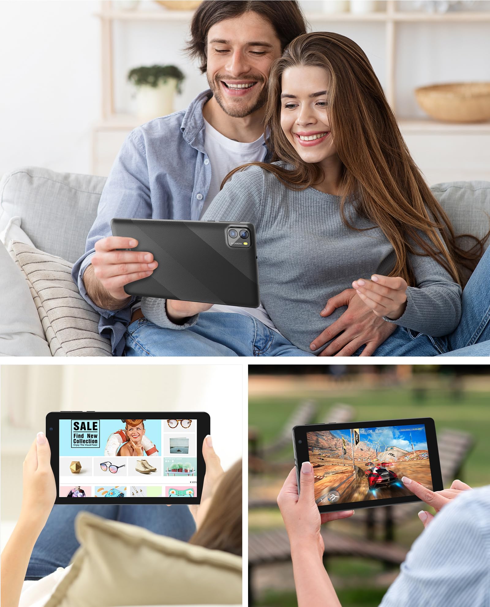 Amazon.com : 7 Inch Android 14 Tablets,8GB RAM 64GB ROM,2MP+8MP