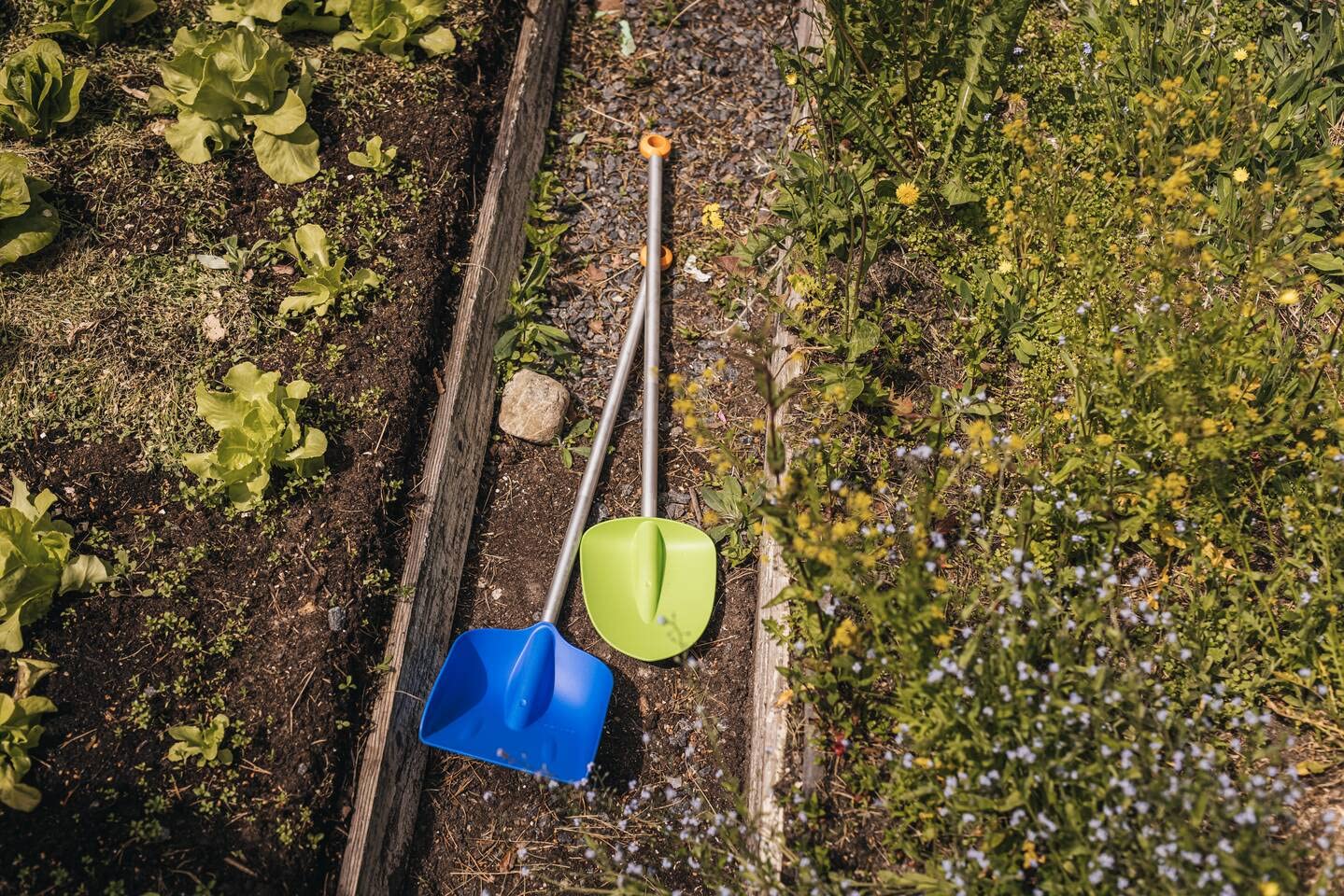 Fiskars Pala per bambini, Lunghezza: 91 cm, Testa in plastica/Manico in alluminio, Verde/Arancione, MyFirst Fiskars, 1001420