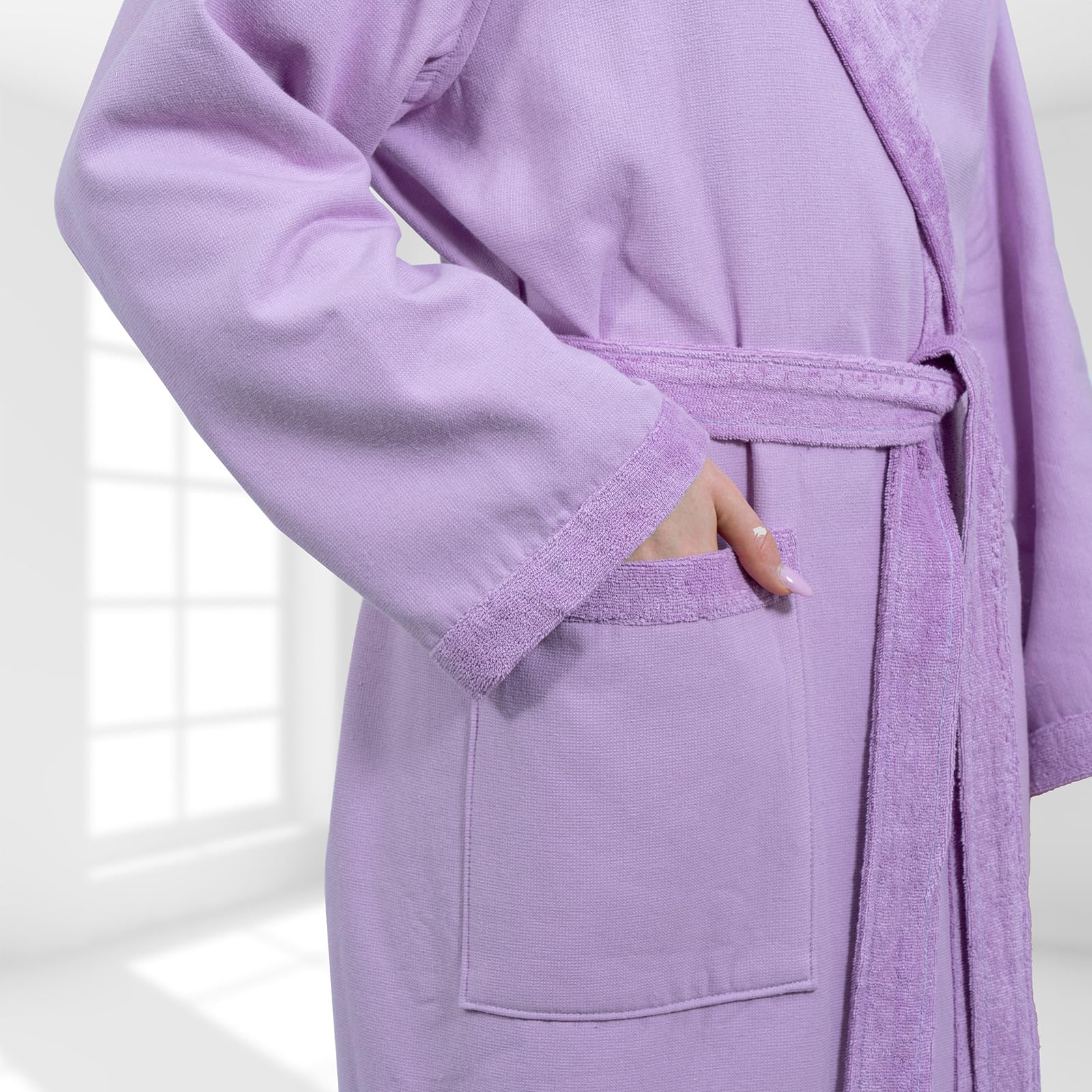 nice homeit Accappatoio Donna e Uomo in Spugna 100% Cotone - Accappatoio Super Assorbente con Cappuccio - Morbido, Leggero, Anti-Pilling, Made in Italia